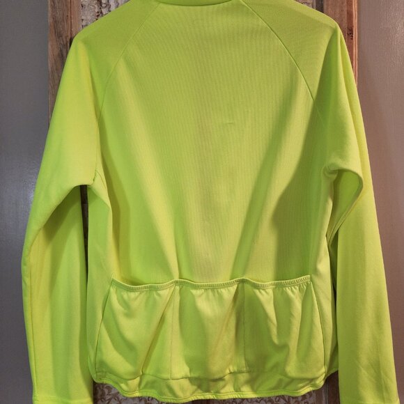 Performance Bicycle Men’s Cycling Jersey Neon Yellow Long Sleeve Size M (21x23.2 - Picture 4 of 10